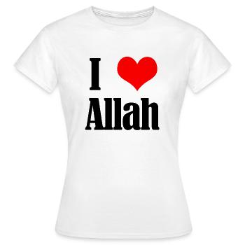 I love Allah - Frauen T-Shirt - Weiß - Vorne - AI Model Female 172 dark (172cm)