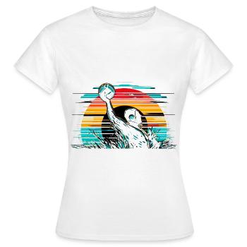 Joueur de water-polo rétro Sports de polo aquatique - T-shirt Femme - blanc - Devant - AI Model Female 172 dark (172cm)