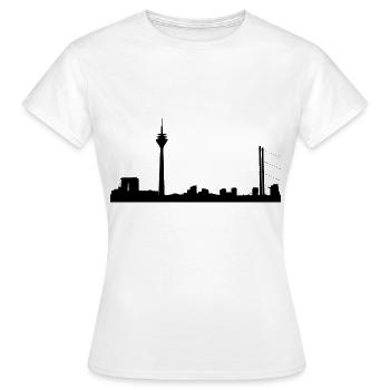 Horizon de Düsseldorf - T-shirt Femme - blanc - Devant - AI Model Female 172 dark (172cm)