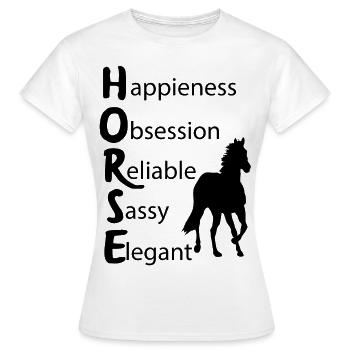 Equitation Horses Riding Equestrian Gifts - Women's T-Shirt - white - Front - AI Model Female 172 dark (172cm)