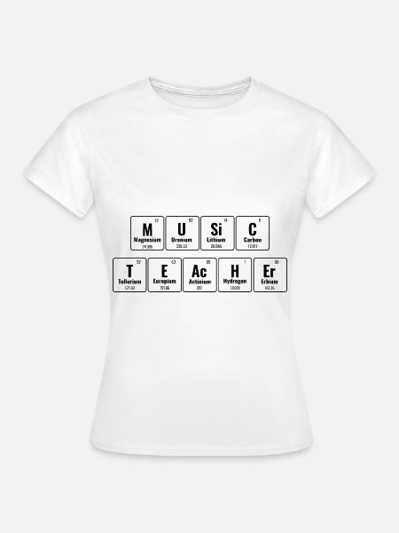 Periodisches System der Elemente Musiklehrer Klasse M - Frauen T-Shirt - Weiß