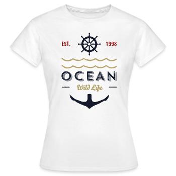 Outdoor ocean - T-shirt Femme - blanc - Devant - AI Model Female 172 dark (172cm)