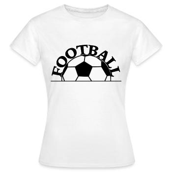 Football - Football - T-shirt Femme - blanc - Devant - AI Model Female 172 dark (172cm)