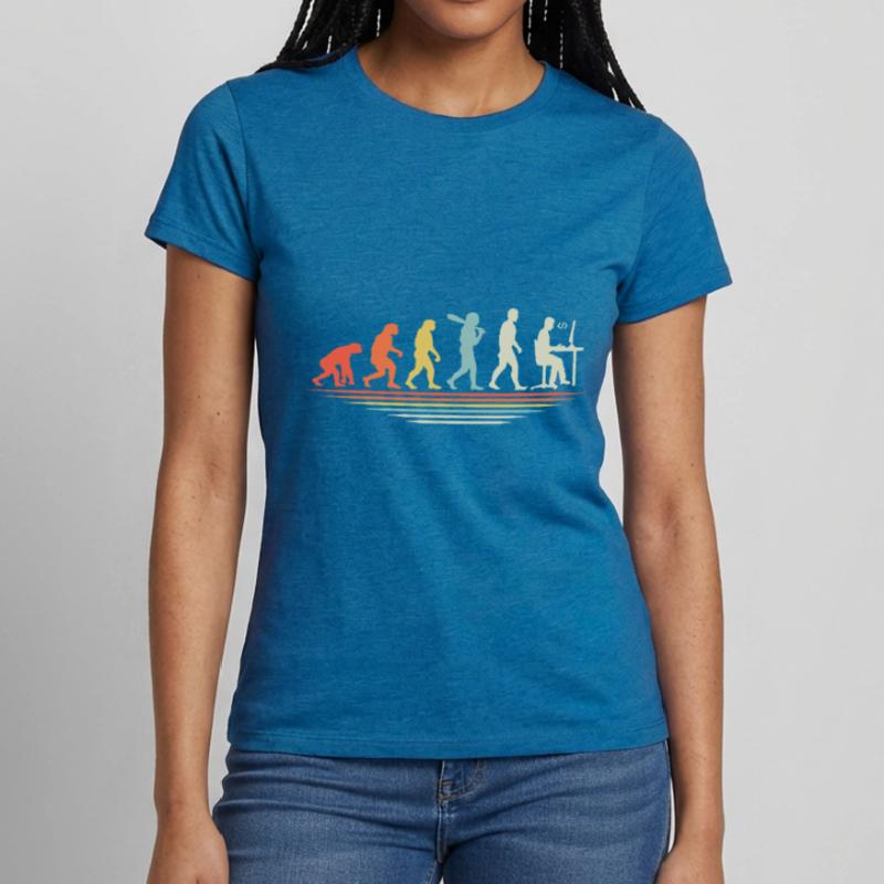 Coffee Coding Evolution Codeur Développeur Nerd Coffe T-shirt Femme
