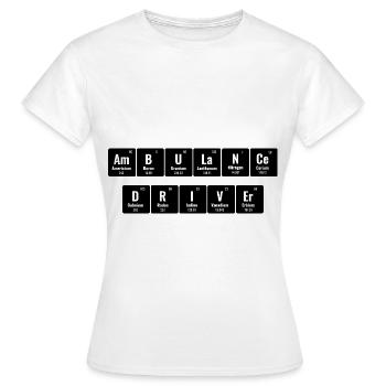 Ambulance Driver Periodic Table Of Elements EMS Pa - Women's T-Shirt - white - Front - AI Model Female 172 dark (172cm)