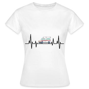 Heartbeat Ambulance Driver EMS Paramedic Drivers P - Women's T-Shirt - white - Front - AI Model Female 172 dark (172cm)