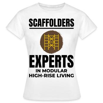 Scaffolder Scaffold Builder Scaffolding Platform - Women's T-Shirt - white - Front - AI Model Female 172 dark (172cm)