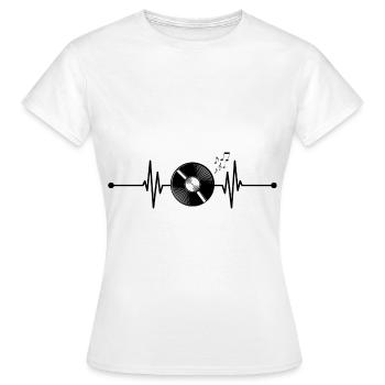 Soul Battements de Coeur Ekg Jazz Disque phonographe Vinyle - T-shirt Femme - blanc - Devant - AI Model Female 172 dark (172cm)