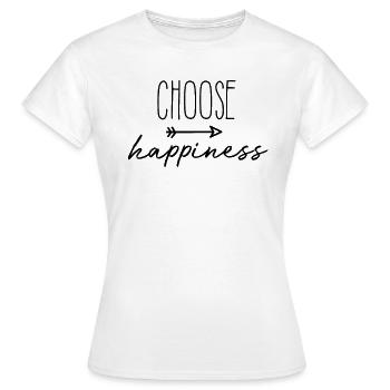 Prendre une décision positive - T-shirt Femme - blanc - Devant - AI Model Female 172 dark (172cm)