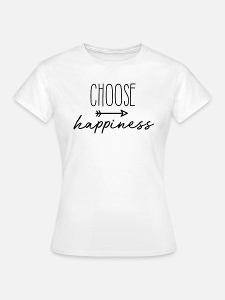 Positives Mindset Entscheidung treffen - Frauen T-Shirt - Weiß