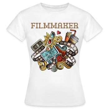 Cinéaste et vidéaste - T-shirt Femme - blanc - Devant - AI Model Female 172 dark (172cm)