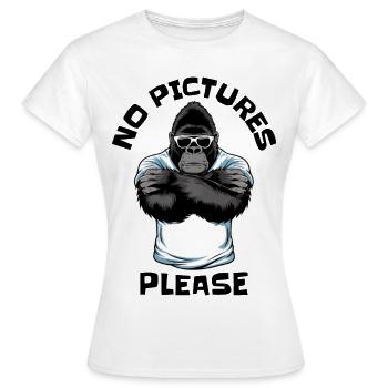Pas de photos s’il vous plaît - T-shirt Femme - blanc - Devant - AI Model Female 172 dark (172cm)
