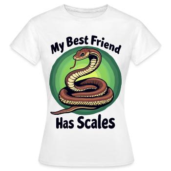Mein bester Freund hat Schuppen Schlangenliebhaber - Frauen T-Shirt - Weiß - Vorne - AI Model Female 172 dark (172cm)