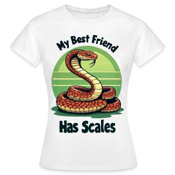 Mein bester Freund hat Schuppen Schlangenliebhaber - Frauen T-Shirt - Weiß - Vorne - AI Model Female 172 dark (172cm)