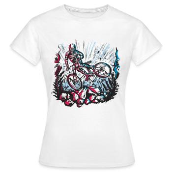 Extrem Downhill Biker Whip - Frauen T-Shirt - Weiß - Vorne - AI Model Female 172 dark (172cm)