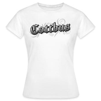 Cottbus East Germany Vintage Look - Women's T-Shirt - white - Front - AI Model Female 172 dark (172cm)