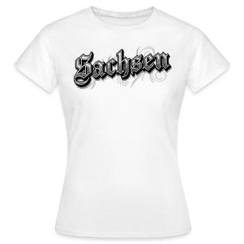 Saxony East Germany Vintage Look - Women's T-Shirt - white - Front - AI Model Female 172 dark (172cm)