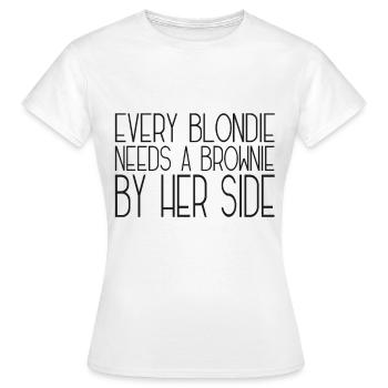 Blonde Brunette Girlfriends Blondie Brownie - Women's T-Shirt - white - Front - AI Model Female 172 dark (172cm)