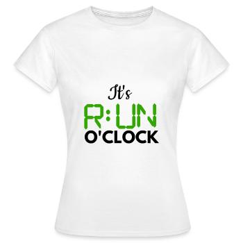Run O'clock Running Jogging Running Sport - Women's T-Shirt - white - Front - AI Model Female 172 dark (172cm)