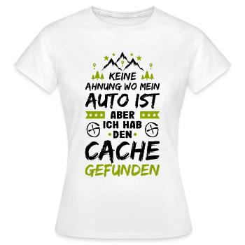 Geocaching Keine Ahnung Geocacher Cache Geocachen - Frauen T-Shirt - Weiß - Vorne - AI Model Female 172 dark (172cm)
