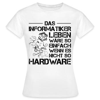 Lustiges Informatiker Informatik Hardware Nerd IT - Frauen T-Shirt - Weiß - Vorne - AI Model Female 172 dark (172cm)