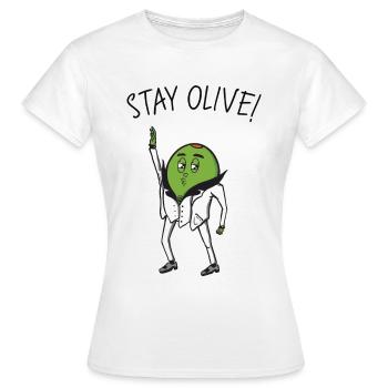 Stay Olive Rock N Roll Tanzen Geschenk - Women's T-Shirt - white - Front - AI Model Female 172 dark (172cm)