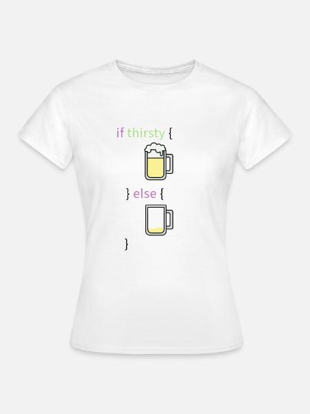 Programmiersprache Coder Coding Bier Programmierer - Frauen T-Shirt - Weiß