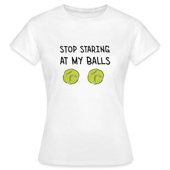 Tennis balle de tennis - T-shirt Femme - blanc - Devant - AI Model Female 172 dark (172cm)
