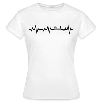 Charpentier charpentier raboteuse battement de coeur - T-shirt Femme - blanc - Devant - AI Model Female 172 dark (172cm)