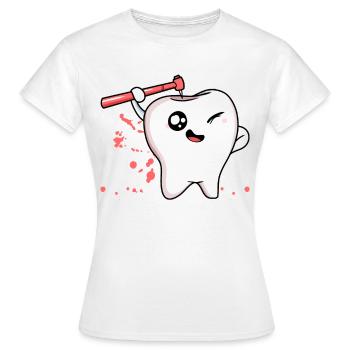 Zahnarzt Heute Ist Happy Aua Zähne Zahnmediziner Z - Frauen T-Shirt - Weiß - Vorne - AI Model Female 172 dark (172cm)