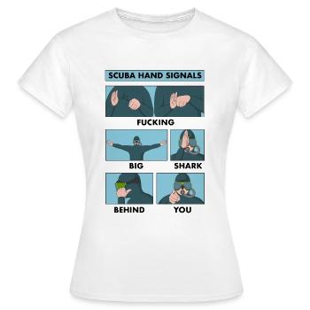 Tauchen Handzeichen Taucher - Frauen T-Shirt - Weiß - Vorne - AI Model Female 172 dark (172cm)