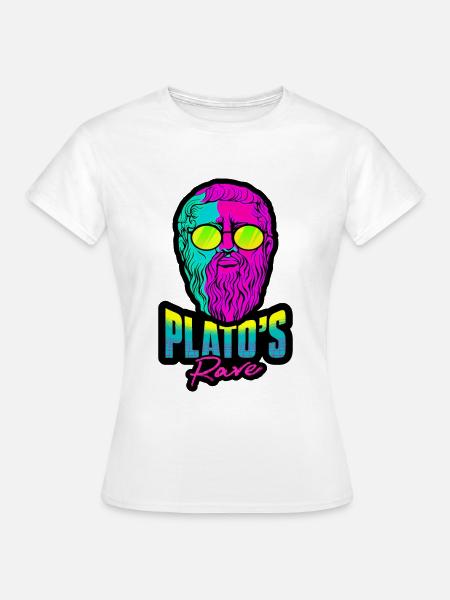 Filosofia Platone Filosofia Studente Raver - Maglietta da donna - bianco
