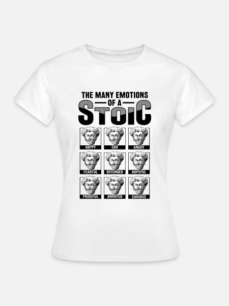 Stoicki filozof Marek Aureliusz Stoic - Koszulka damska - biały