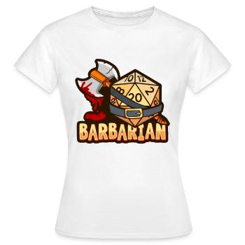 Fantasy Rollenspiel RPG Shirt für Barbar RPG Gamer - Frauen T-Shirt - Weiß - Vorne - AI Model Female 172 dark (172cm)