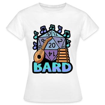 Fantasy Rpg RPG Shirt pour Bard RPG Gamer - T-shirt Femme - blanc - Devant - AI Model Female 172 dark (172cm)