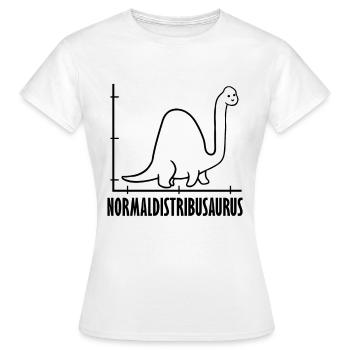 Dinosaurier Mathe Pythagoras Mathematiker - Frauen T-Shirt - Weiß - Vorne - AI Model Female 172 dark (172cm)