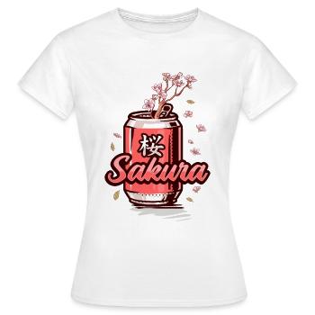 Japanese Sakura Cherry Blossom Can Cherry Tree - Women's T-Shirt - white - Front - AI Model Female 172 dark (172cm)