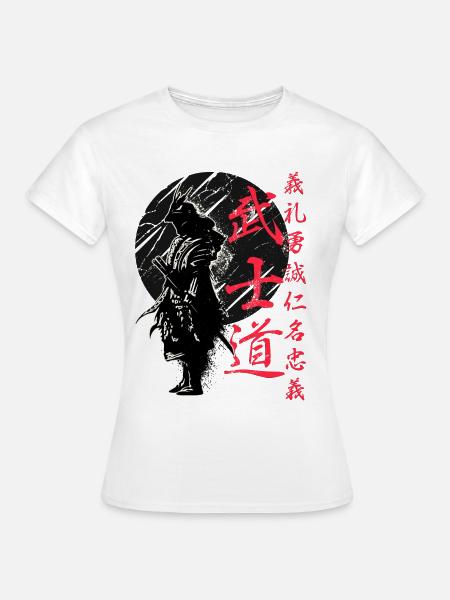 Bushido-Code Samurai Japanischer Krieger Kanji - Frauen T-Shirt - Weiß
