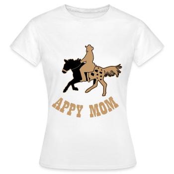 Appaloosa Cheval Maman Mère - T-shirt Femme - blanc - Devant - AI Model Female 172 dark (172cm)