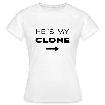 Matching twin outfit identical twins - Women's T-Shirt - white - Front - AI Model Female 172 dark (172cm)