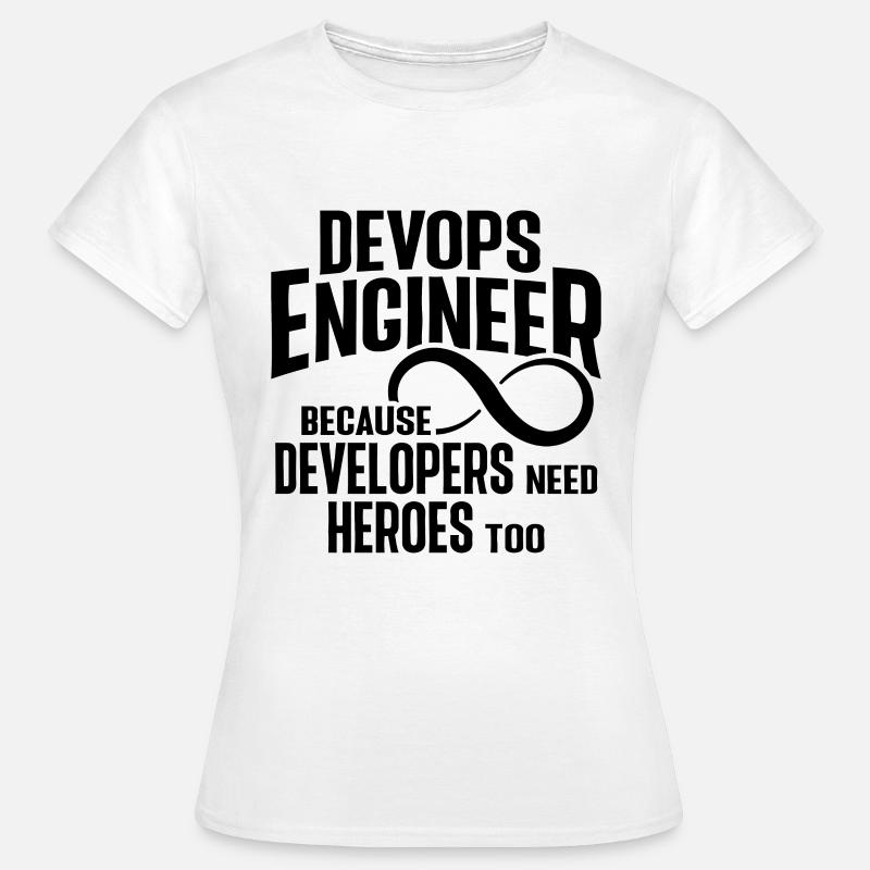 Ingénieur Devops développeur Sys-Admin - T-shirt Femme - blanc