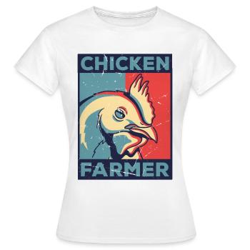 Chicken Farmer Agriculture Agriculteur Farmer Farm - Frauen T-Shirt - Weiß - Vorne - AI Model Female 172 dark (172cm)