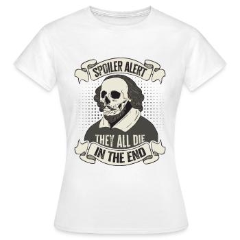 William Shakespeare - Frauen T-Shirt - Weiß - Vorne - AI Model Female 172 dark (172cm)