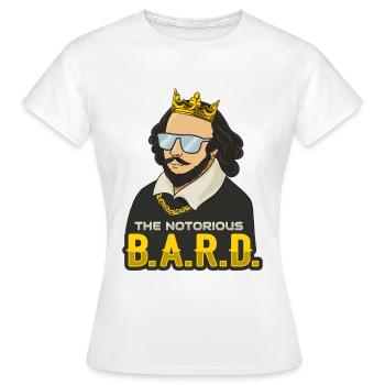 William Shakespeare avec un design de couronne - T-shirt Femme - blanc - Devant - AI Model Female 172 dark (172cm)