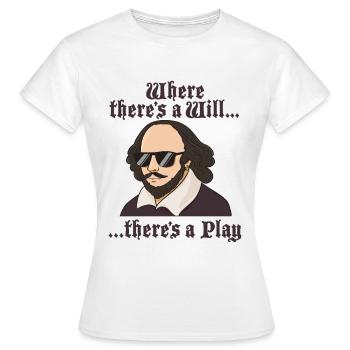 William Shakespeare Théâtre Littérature - T-shirt Femme - blanc - Devant - AI Model Female 172 dark (172cm)