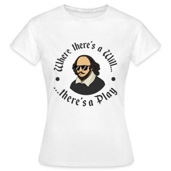 William Shakespeare Théâtre Littérature - T-shirt Femme - blanc - Devant - AI Model Female 172 dark (172cm)