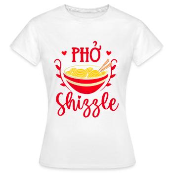 Pho Shizzle asiatische Pho-Nudelsuppe - Frauen T-Shirt - Weiß - Vorne - AI Model Female 172 dark (172cm)