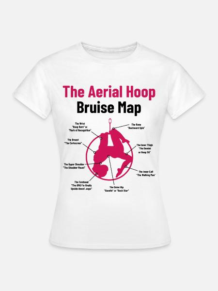 The Aerial Hoop Bruise Map Acrobatics Gymnastics S - Frauen T-Shirt - Weiß