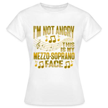 Mezzo-soprano singing voice design for a - Women's T-Shirt - white - Front - AI Model Female 172 dark (172cm)