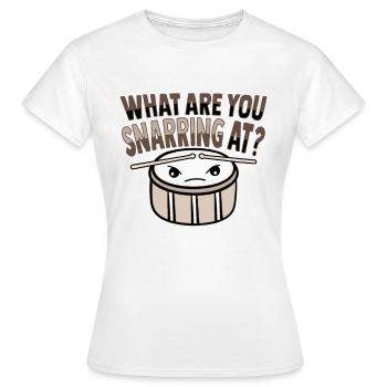 Drummsticks Caisse claire - T-shirt Femme - blanc - Devant - AI Model Female 172 dark (172cm)